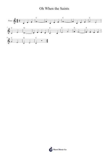 Oh When the Saints Sheet Music by Louis Armstrong-Arr.Youngfield