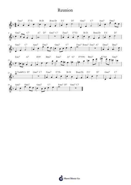 Reunion Sheet Music by Popthus-Arr.Mattbart Stephy
