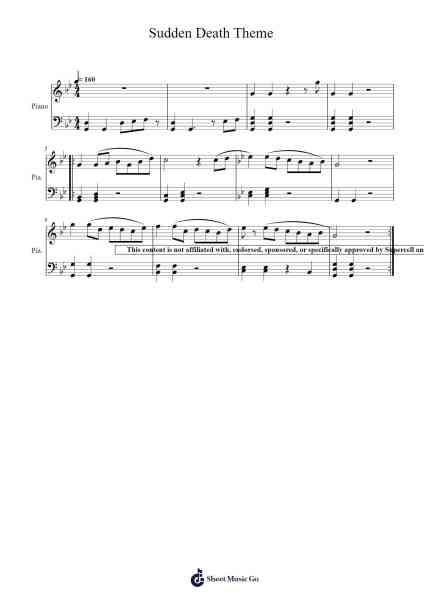 Sudden Death Theme Sheet Music by Zelou-Arr.O'Conbrooke