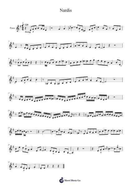 Nardis Sheet Music by Chet Baker-Arr.Malke Wordby