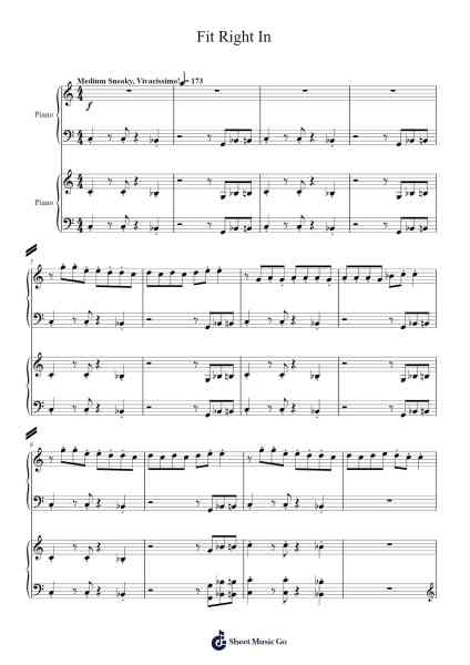 Fit Right In Sheet Music by Alan Schmuckler/Michael Mahler-Arr.Maugdiah Semon