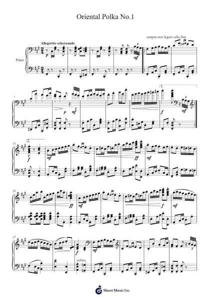 Oriental Polka No.1 Sheet Music by Tony Gemayel-Arr.Ianjim