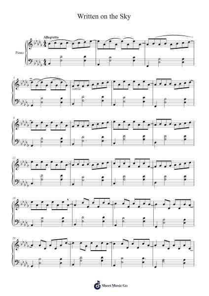 Written on the Sky Sheet Music by Max Richter-Arr.Chrisboyd Crosean