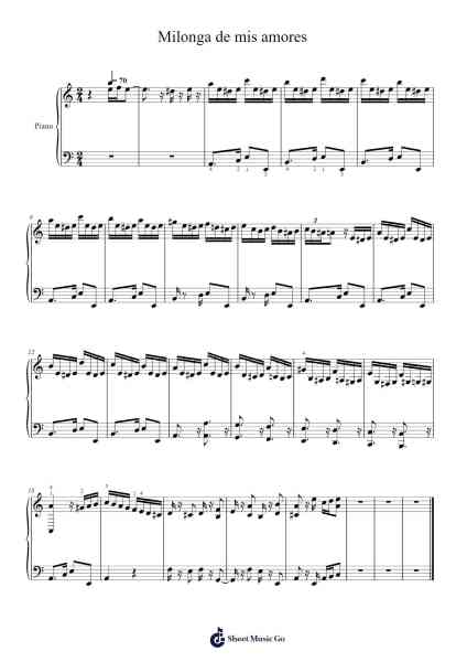 Milonga de mis amores Sheet Music by Misc Traditional-Arr.Eglice