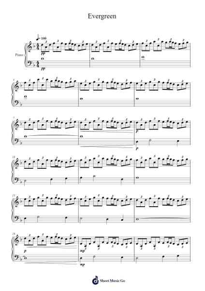 Evergreen Sheet Music by Two Steps From Hell-Arr.Fordlome
