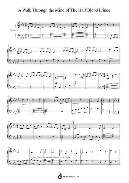A Walk Through the Mind of The Half Blood Prince Sheet Music by Galelan Chadchael-Arr.Thomfrank Springper