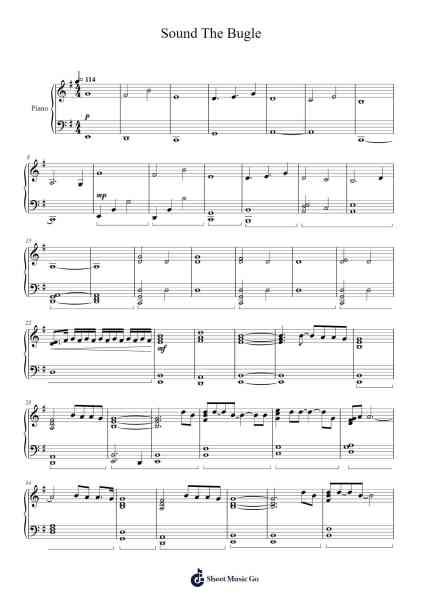 Sound The Bugle Sheet Music by Bryan Adams-Arr.Hillian