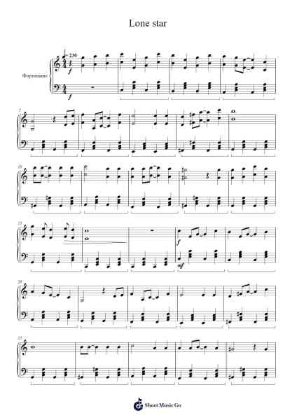 Lone star Sheet Music by Tony Marcus-Arr.Pipril
