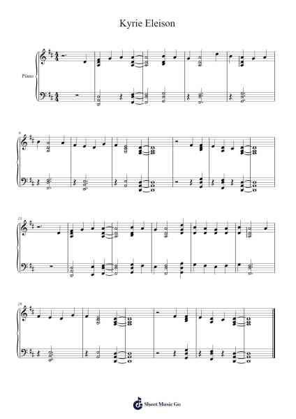 Kyrie Eleison Sheet Music by Mitsukiyo-Arr.Invy