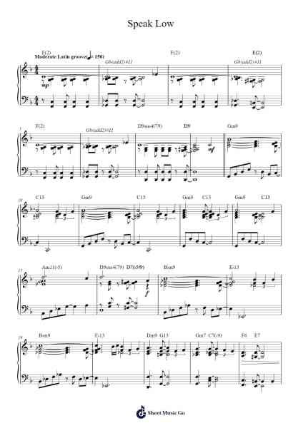 Speak Low Sheet Music by Kurt Weill-Arr.Osbrow Joeholt