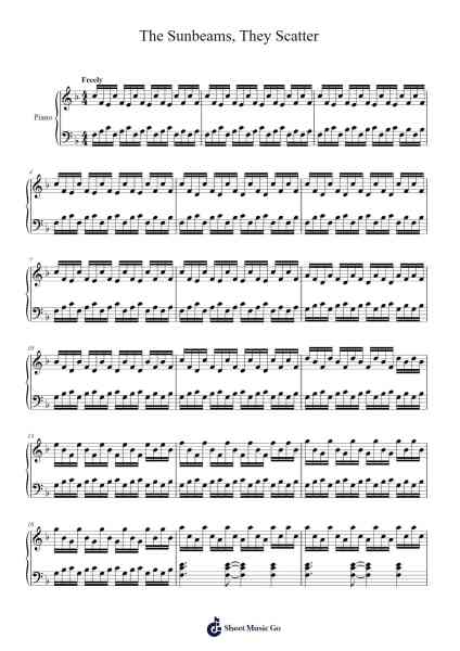 The Sunbeams, They Scatter - SOLO Sheet Music by Yiruma-Arr.Ianre