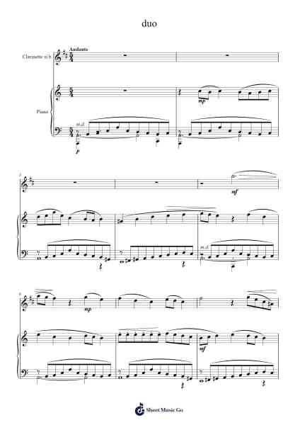 duo Sheet Music by Jérémie Rocher-Arr.Bunharine Coftroy