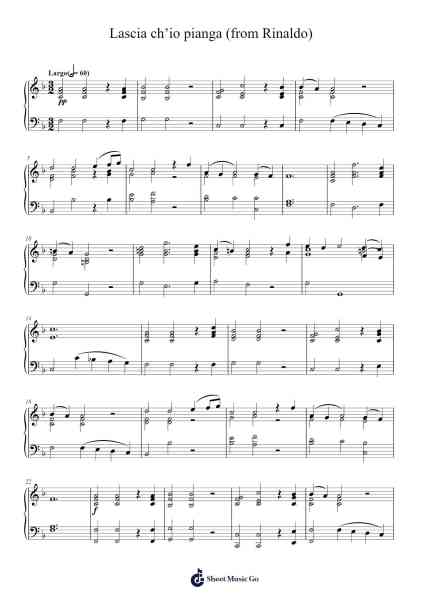 Lascia Ch'io Pianga Sheet Music by Georg Friedrich Händel-Arr.Payrusk