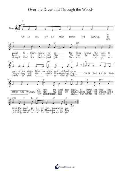 Over the River and Through the Woods Sheet Music by Traditional-Arr.Yermore