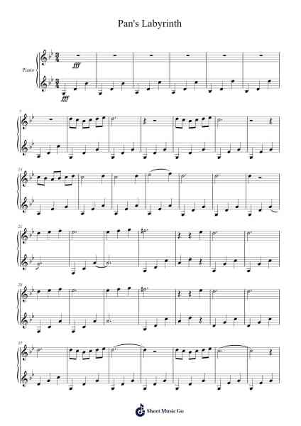 Pan's Labyrinth Sheet Music by undefined-Arr.Huxdia