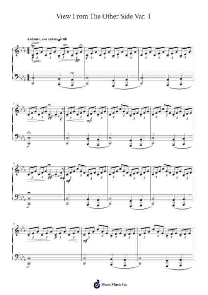 View From The Other Side Var. 1 (from Seven Days Walking: Day 5) Sheet Music by Ludovico Einaudi-Arr.Wesriah