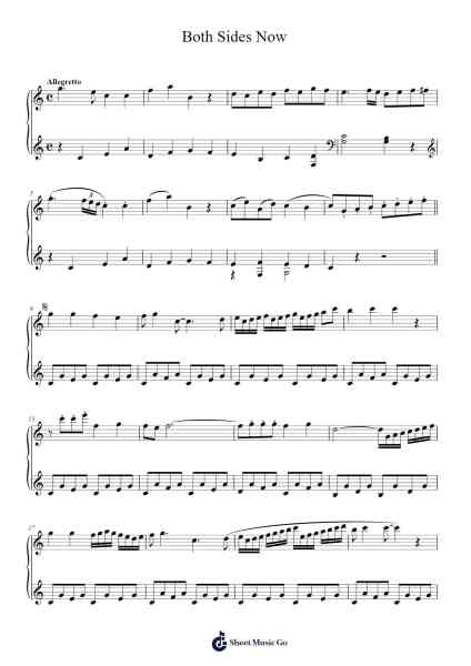 Both Sides Now Sheet Music by Joni Mitchell-Arr.Terwyatt Hangan