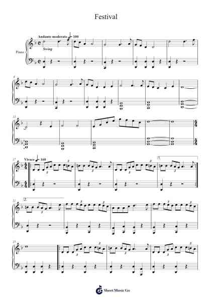Festival Sheet Music by Thomas Regin-Arr.Melra Consmer