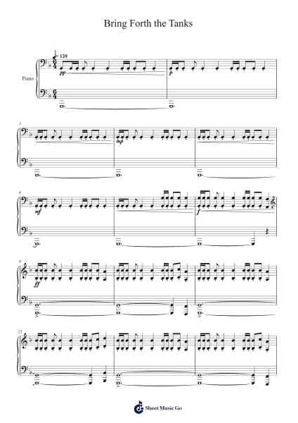 Bring Forth the Tanks Sheet Music by Andreas Waldetoft-Arr.Bobtab