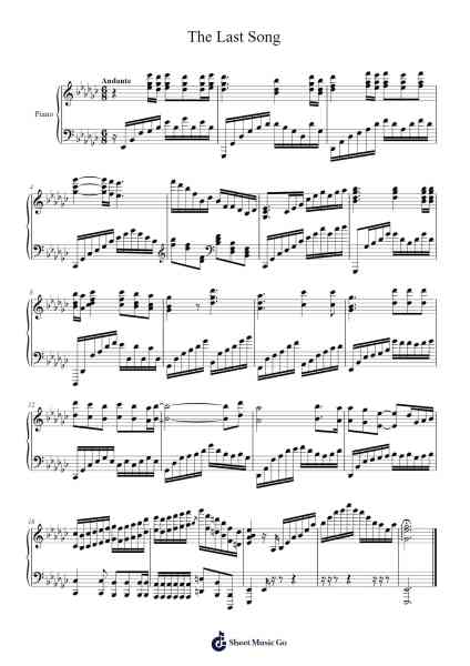 The Last Song Sheet Music by undefined-Arr.Blandel