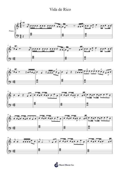 Vida de Rico Sheet Music by Camilo-Arr.Nanriah Obrook