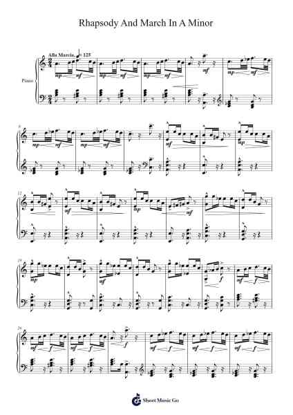Rhapsody And March In A Minor Sheet Music by Walshdie Jafey-Arr.Babvieve Themew
