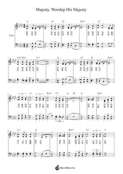 Majesty, Worship His Majesty Sheet Music by Bishop Art Gonzales-Arr.Reygess