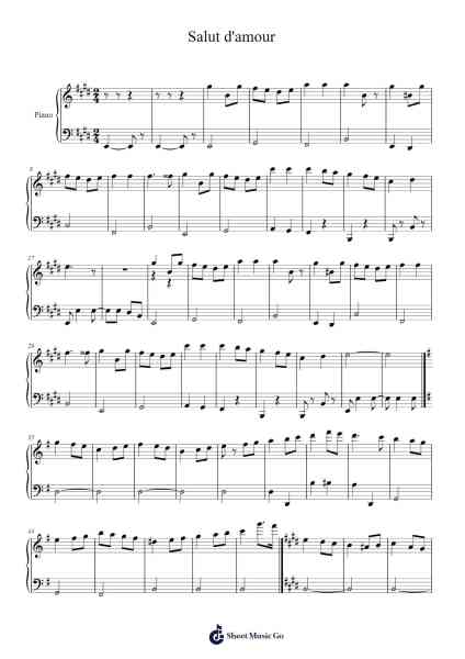 Salut d'Amour, Op. 12 Sheet Music by Edward Elgar-Arr.Branlaine