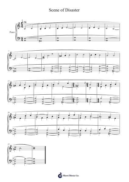 Scene of Disaster Sheet Music by Naruto Shippuden-Arr.Hamtout Joeholt