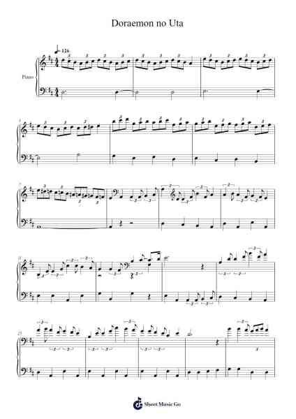 Doraemon no Uta Sheet Music by tungpham1969-Arr.Faitheten Finntham