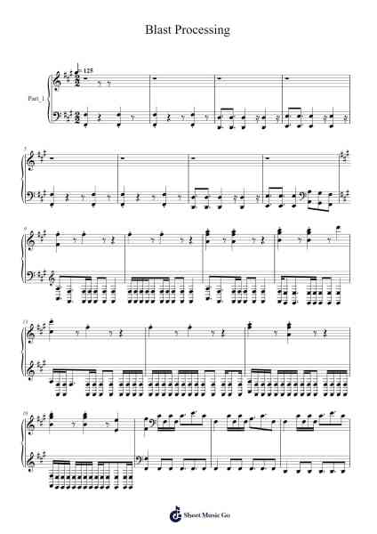 Blast Processing Sheet Music by undefined-Arr.Panvier Oisendan