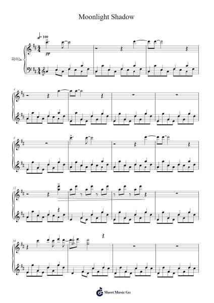 Moonlight Shadow Sheet Music by MapleStory-Arr.Holmesney Cliffcol