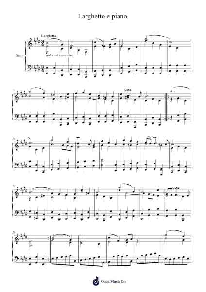Concerto Grosso in B Minor, Op. 6, No. 12, HWV 330: III. Larghetto e piano Sheet Music by Georg Friedrich Händel-Arr.Arkirk Janeien