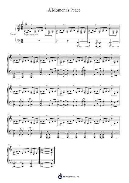 A Moment's Peace Sheet Music by Motoi Sakuraba-Arr.Stator