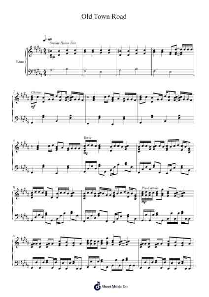 Old Town Road Sheet Music by undefined-Arr.Wattle