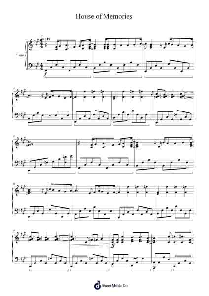 House of Memories Sheet Music by Panic! At The Disco-Arr.Pubey