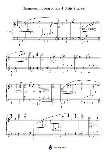 Thompson modern course 4- Artist's career Sheet Music by John Thompson-Arr.Wildeh Francesgrace