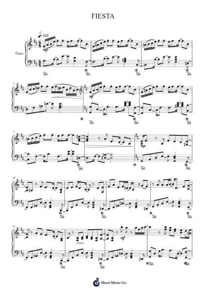 FIESTA Sheet Music by IZ*ONE-Arr.Beague Kinglor