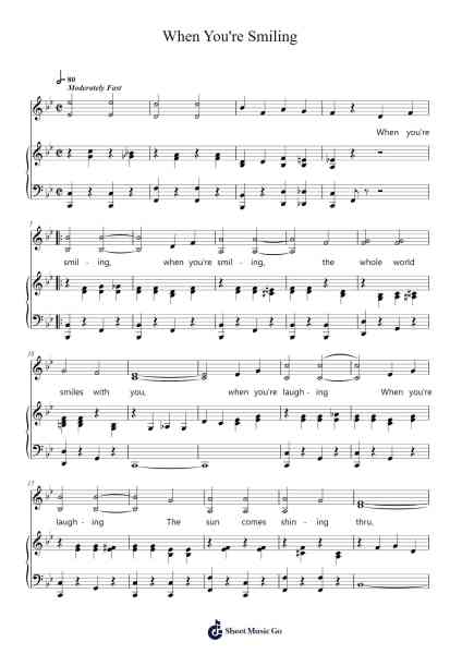 When You're Smiling Sheet Music by Shay/Fisher/Goodwin-Arr.Peay