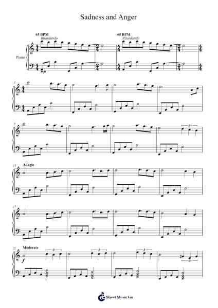 Sadness and Anger Sheet Music by Robert Telling-Arr.Trissy Haydore