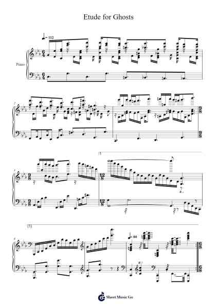 Etude for Ghosts Sheet Music by Shogo Sakai-Arr.Spenky Chloelith