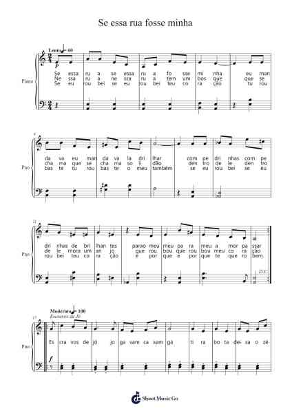 Se essa rua fosse minha Sheet Music by undefined-Arr.Rodblair
