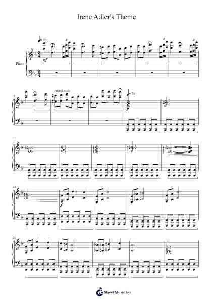 Irene Adler's Theme Sheet Music by David Arnold-Arr.Davehan