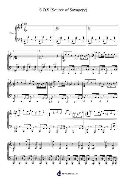 S.O.S (Source of Savagery) Sheet Music by SharaX-Arr.Wyli
