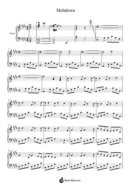Meltdown Sheet Music by undefined-Arr.Duttcash Cornie