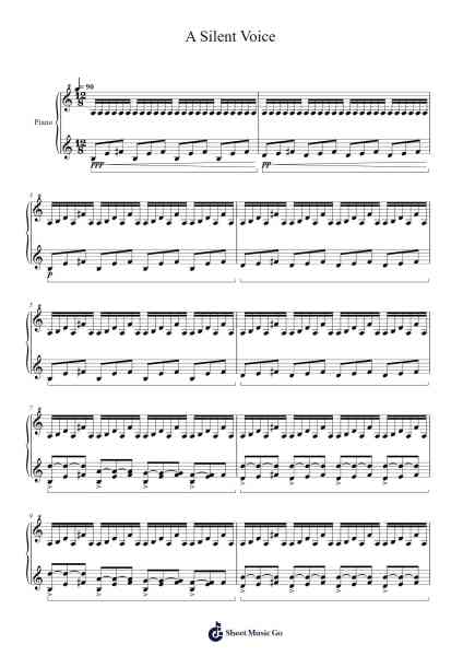 A Silent Voice Sheet Music by Kensuke Ushio-Arr.Atkuk
