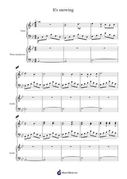 It's snowing Sheet Music by AntonisPat-Arr.Fieldtein