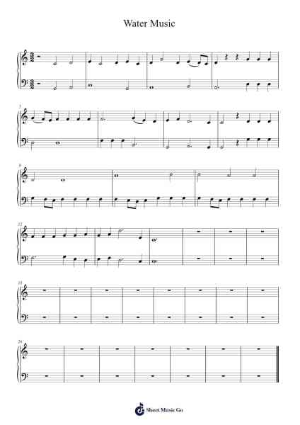 Water Music, Suite No. 2 in D Major, HWV 349: II. Hornpipe Sheet Music by Georg Friedrich Händel-Arr.Willmand Dundre