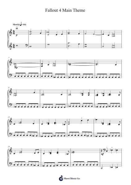 Fallout 4 Main Theme Sheet Music by Inon Zur-Arr.Hobbaird Birdsibyl