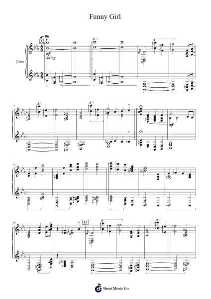 Funny Girl Sheet Music by Barbra Streisand-Arr.Dwightlitt